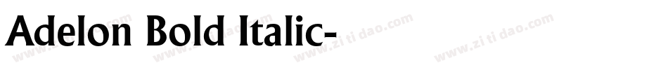 Adelon Bold Italic字体转换